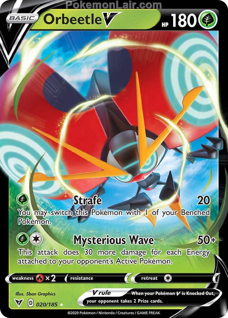 2020 Pokemon Trading Card Game Sword Shield – Vivid Voltage Price List – 20 Orbeetle V