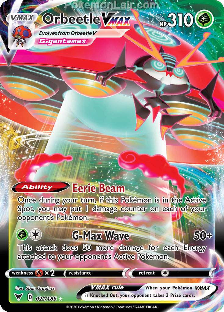 2020 Pokemon Trading Card Game Sword Shield – Vivid Voltage Price List – 21 Orbeetle VMAX