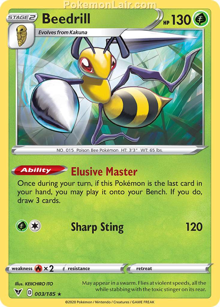 2020 Pokemon Trading Card Game Sword Shield – Vivid Voltage Price List – 3 Beedrill