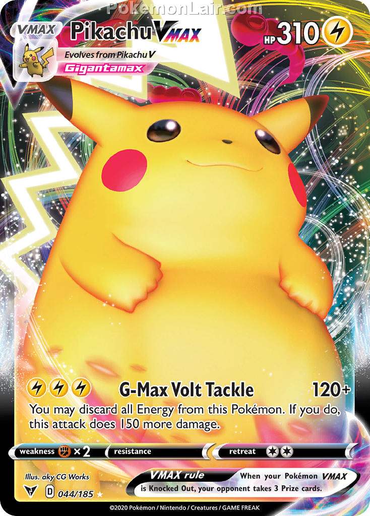 2020 Pokemon Trading Card Game Sword Shield – Vivid Voltage Price List – 44 Pikachu VMAX