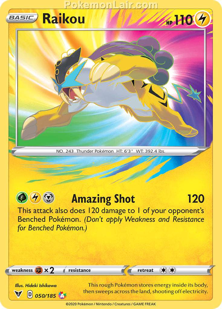 2020 Pokemon Trading Card Game Sword Shield – Vivid Voltage Price List – 50 Raikou