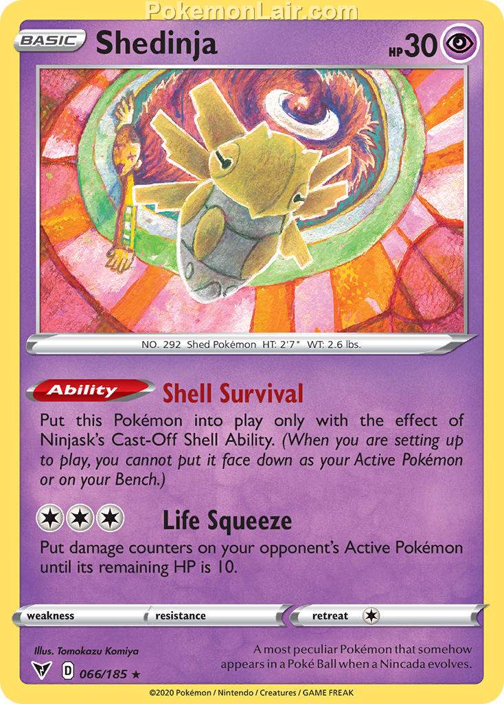 2020 Pokemon Trading Card Game Sword Shield – Vivid Voltage Price List – 66 Shedinja