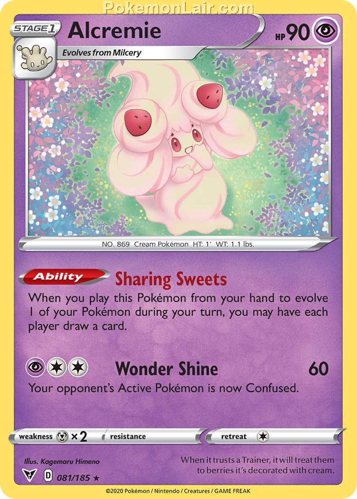 2020 Pokemon Trading Card Game Sword Shield – Vivid Voltage Price List – 81 Alcremie