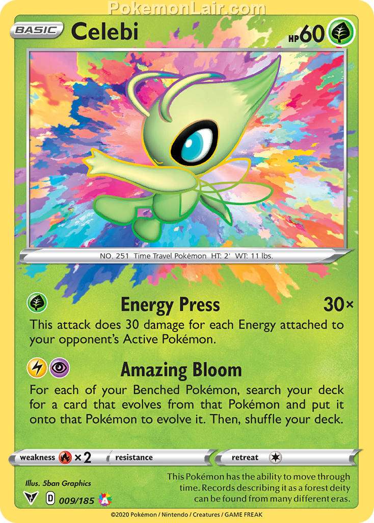 2020 Pokemon Trading Card Game Sword Shield – Vivid Voltage Price List – 9 Celebi