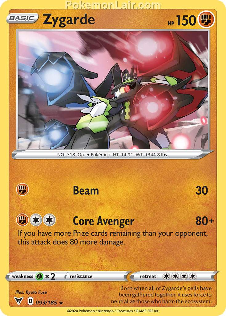 2020 Pokemon Trading Card Game Sword Shield – Vivid Voltage Price List – 93 Zygarde