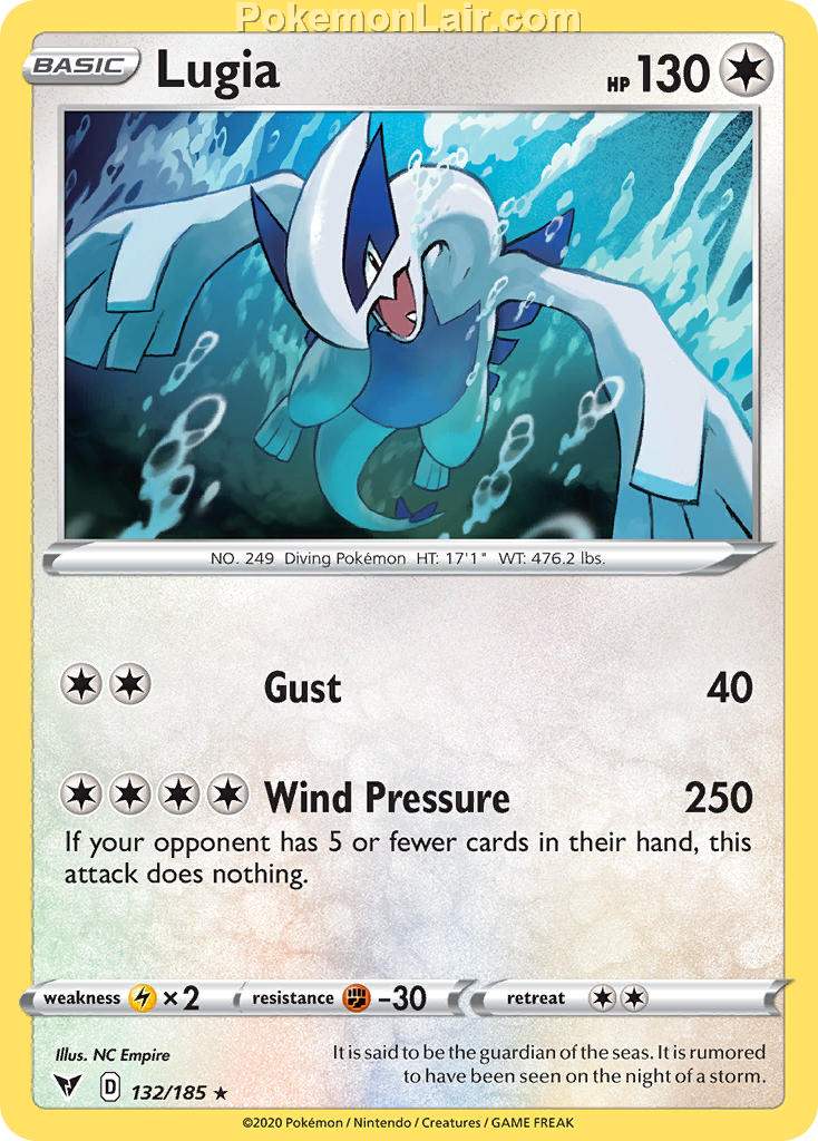 2020 Pokemon Trading Card Game Sword Shield – Vivid Voltage Set List – 132 Lugia