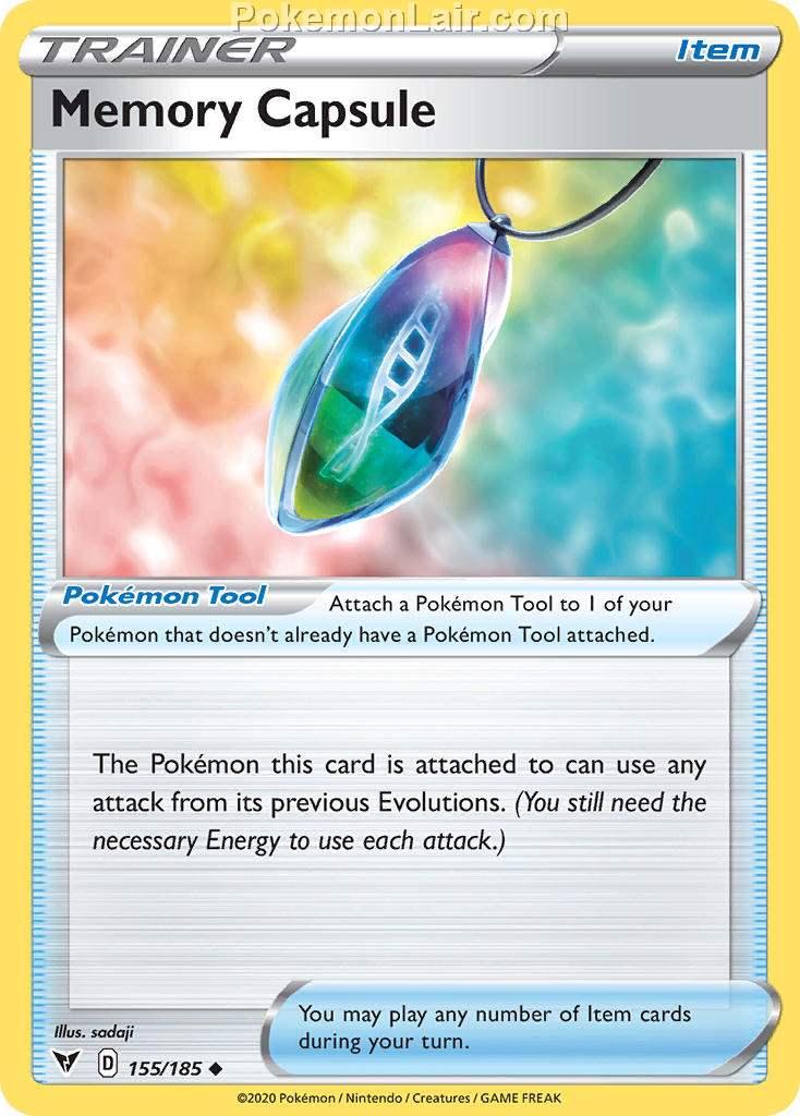 2020 Pokemon Trading Card Game Sword Shield – Vivid Voltage Set List – 155 Memory Capsule