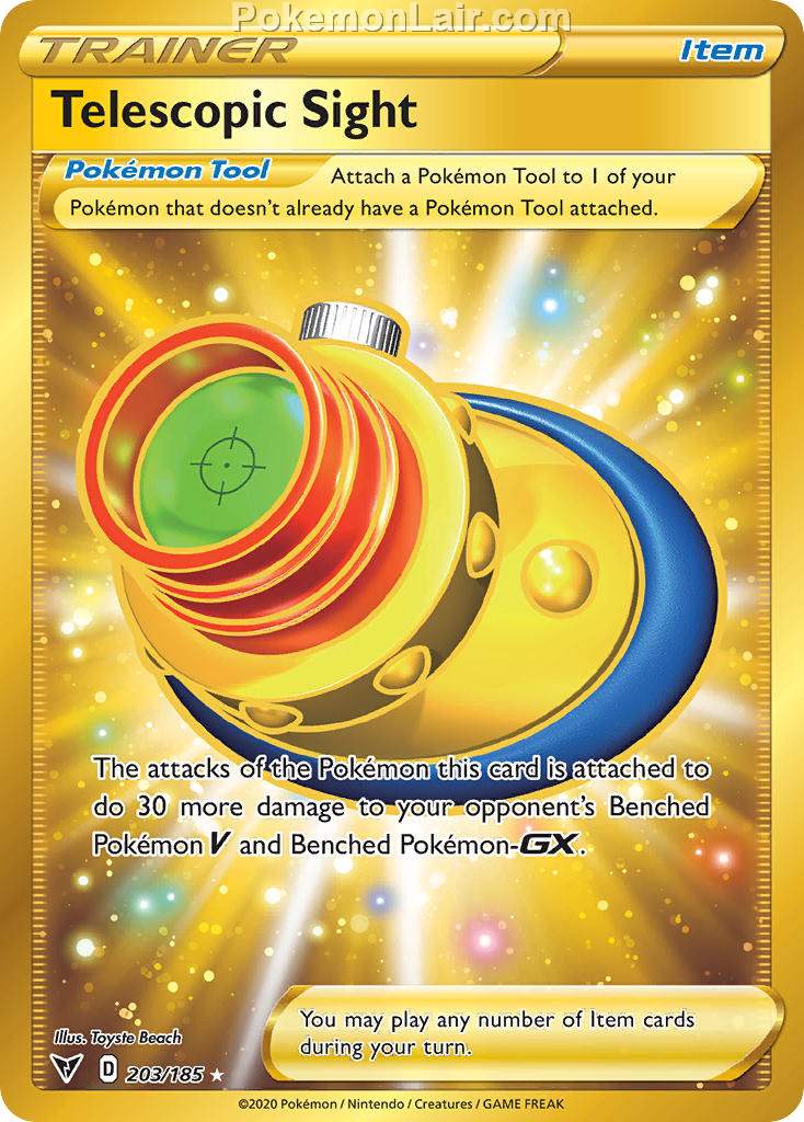 2020 Pokemon Trading Card Game Sword Shield – Vivid Voltage Set List – 203 Telescopic Sight