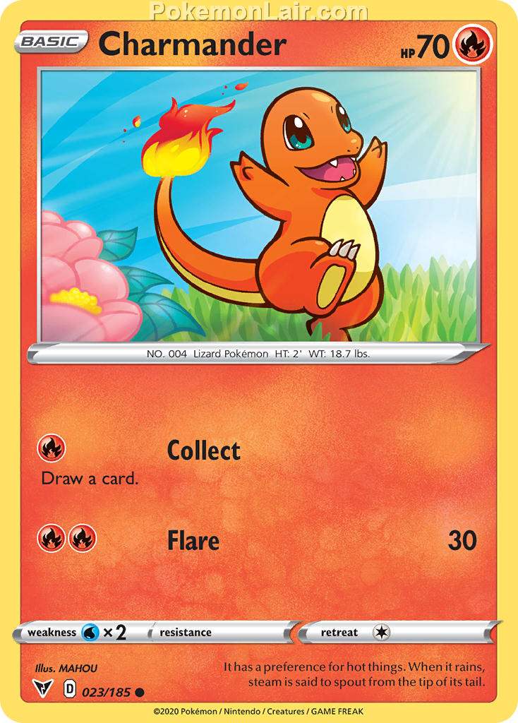 2020 Pokemon Trading Card Game Sword Shield – Vivid Voltage Set List – 23 Charmander