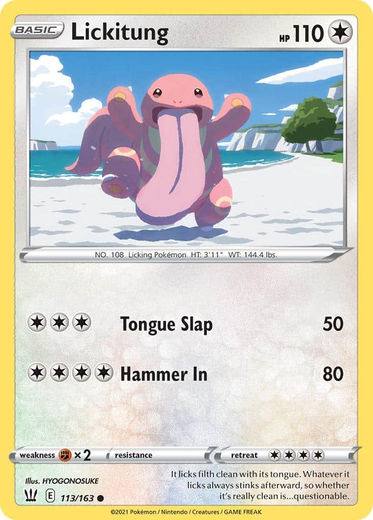 2021 Pokemon Trading Card Game Battle Styles Price List 113 Lickitung