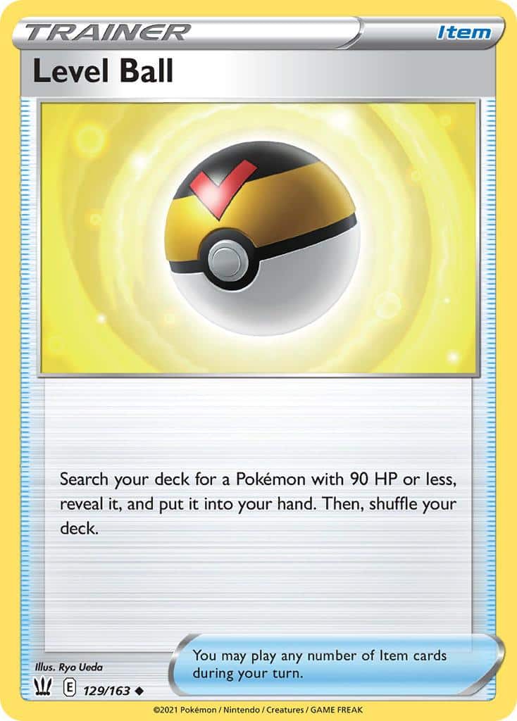 2021 Pokemon Trading Card Game Battle Styles Price List 129 Level Ball