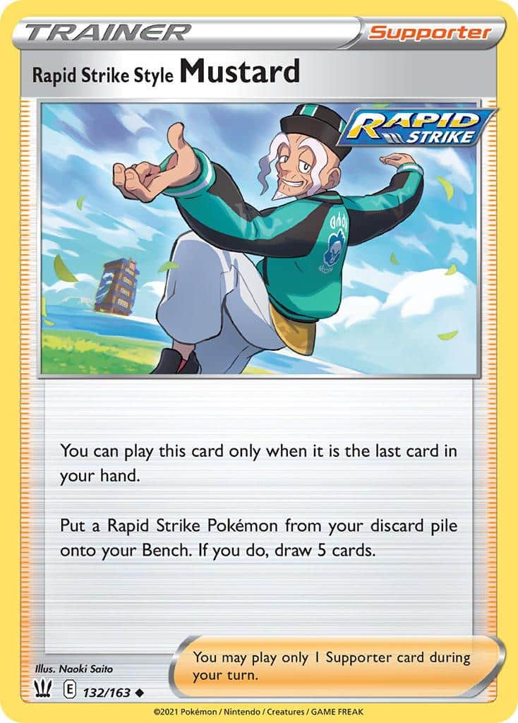 2021 Pokemon Trading Card Game Battle Styles Price List 132 Rapid Strike Style Mustard