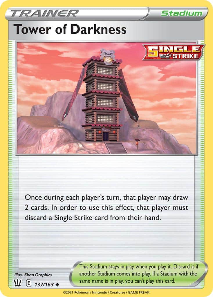 2021 Pokemon Trading Card Game Battle Styles Price List 137 Tower Of Darkness