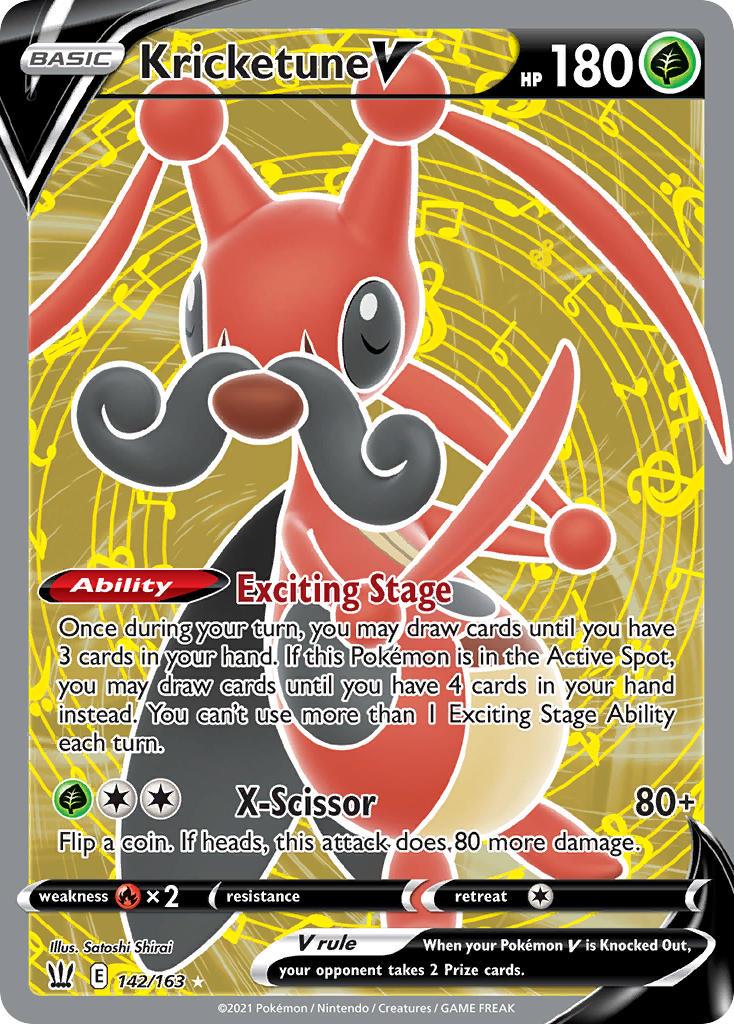 2021 Pokemon Trading Card Game Battle Styles Price List 142 Kricketune V