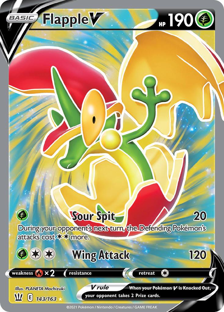 2021 Pokemon Trading Card Game Battle Styles Price List 143 Flapple V