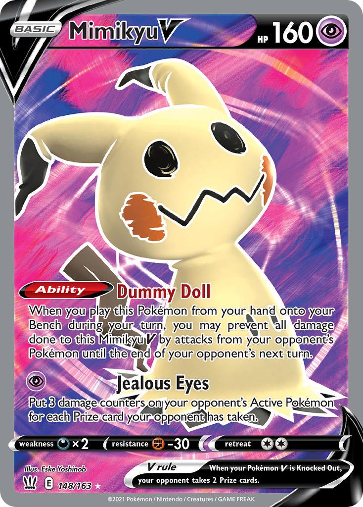 2021 Pokemon Trading Card Game Battle Styles Price List 148 Mimikyu V