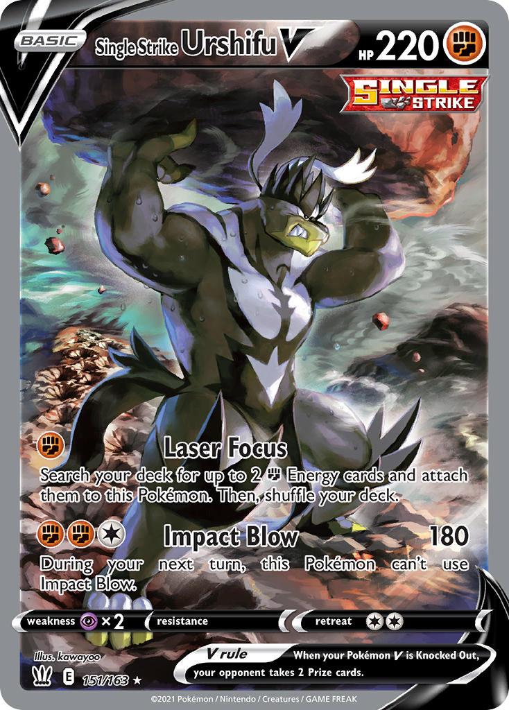 2021 Pokemon Trading Card Game Battle Styles Price List 151 Single Strike Urshifu V