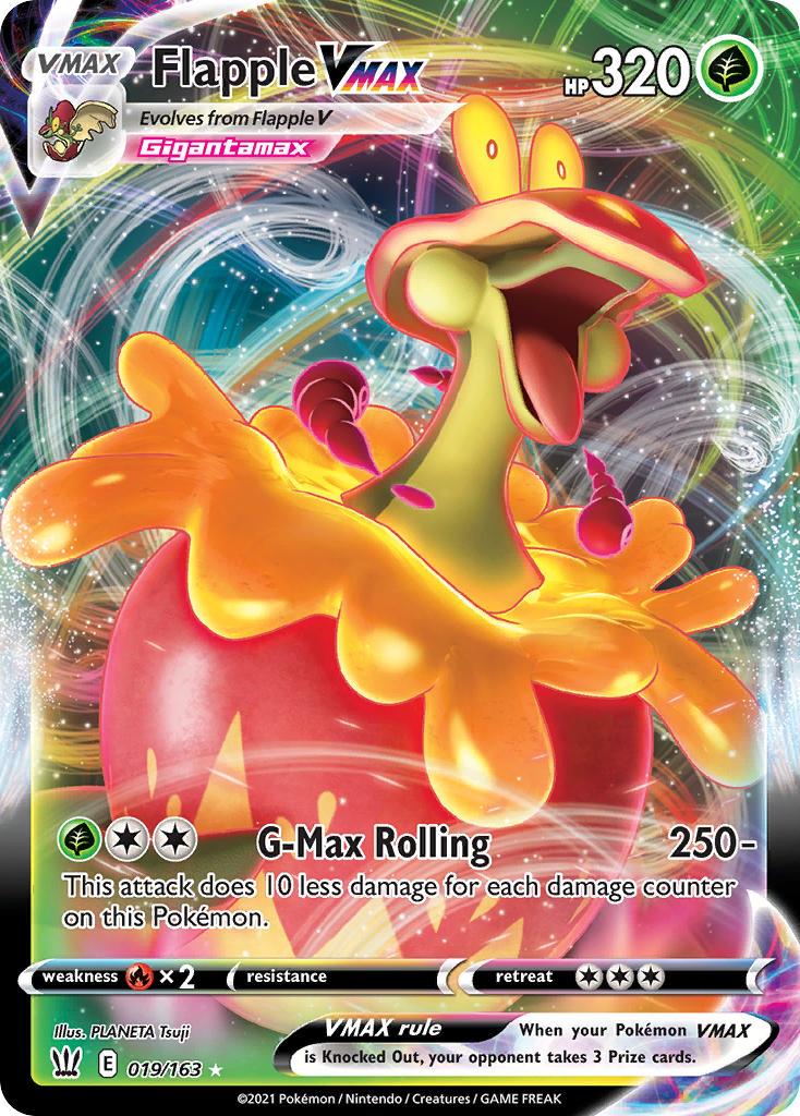 2021 Pokemon Trading Card Game Battle Styles Price List 19 Flapple VMAX