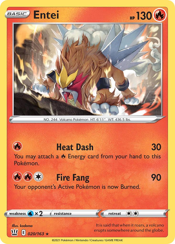 2021 Pokemon Trading Card Game Battle Styles Price List 20 Entei