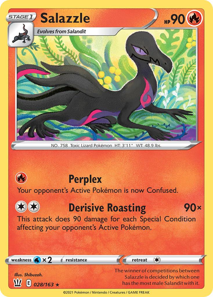 2021 Pokemon Trading Card Game Battle Styles Price List 28 Salazzle