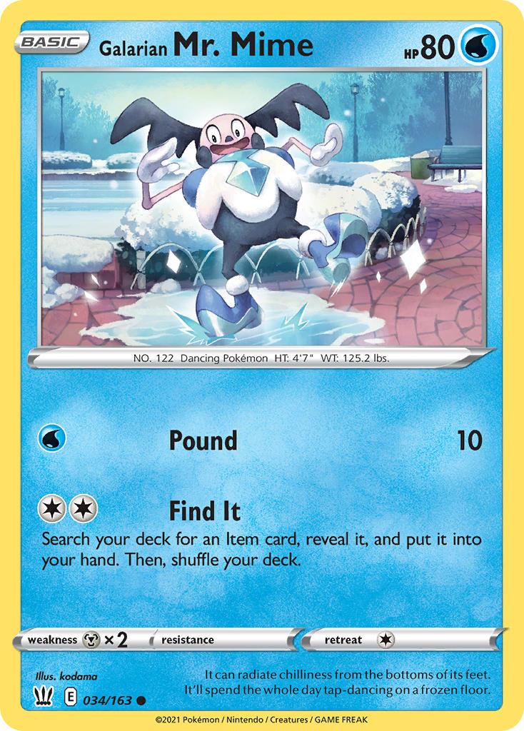 2021 Pokemon Trading Card Game Battle Styles Price List 34 Galarian Mr Mime