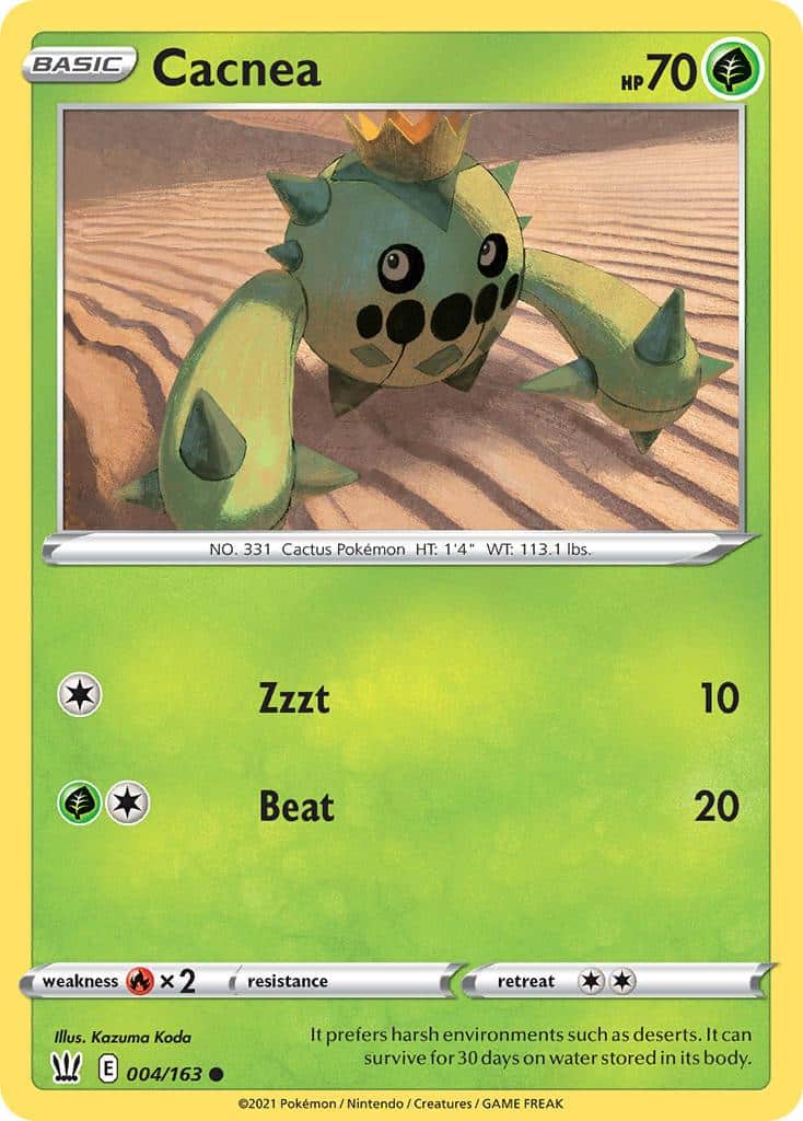 2021 Pokemon Trading Card Game Battle Styles Price List 4 Cacnea