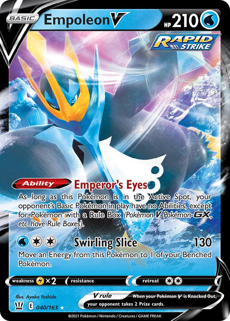 2021 Pokemon Trading Card Game Battle Styles Price List 40 Empoleon V