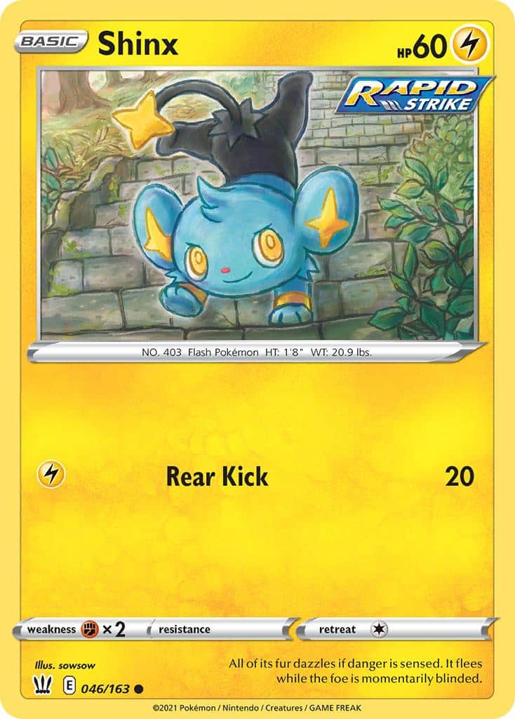 2021 Pokemon Trading Card Game Battle Styles Price List 46 Shinx