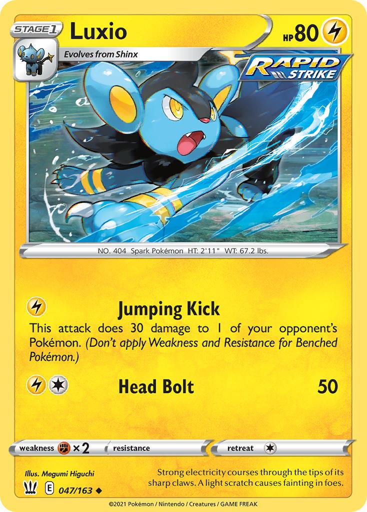 2021 Pokemon Trading Card Game Battle Styles Price List 47 Luxio