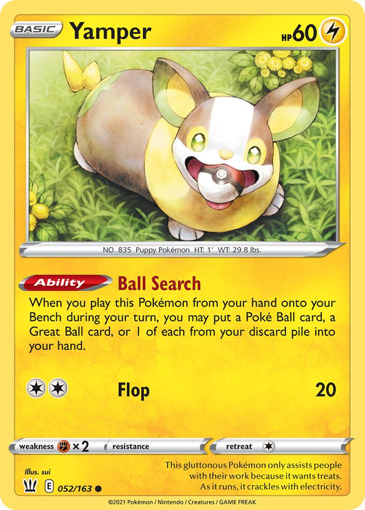 2021 Pokemon Trading Card Game Battle Styles Price List 52 Yamper