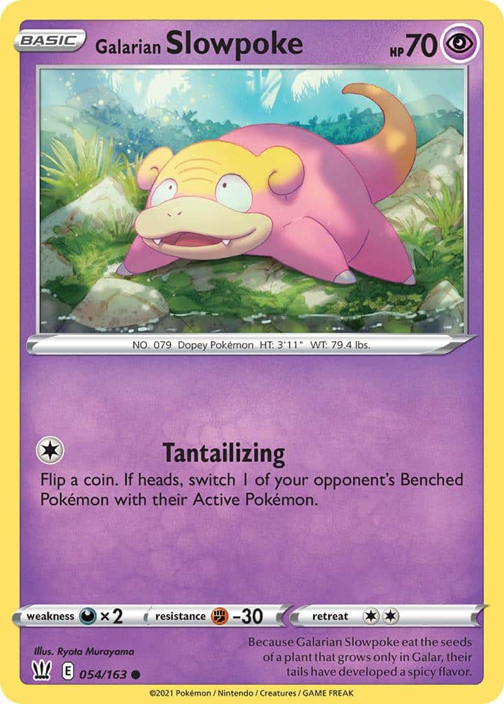 2021 Pokemon Trading Card Game Battle Styles Price List 54 Galarian Slowpoke