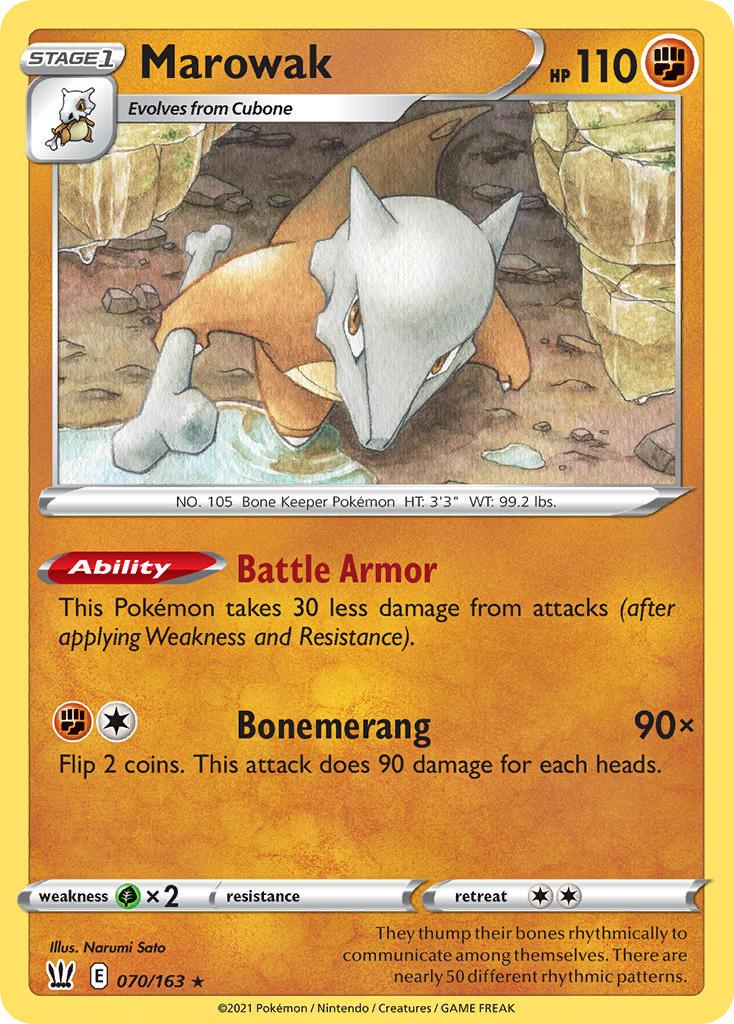 2021 Pokemon Trading Card Game Battle Styles Price List 70 Marowak