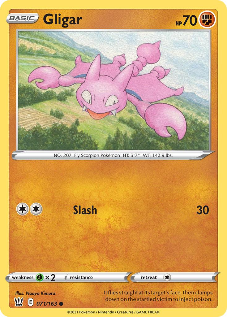 2021 Pokemon Trading Card Game Battle Styles Price List 71 Gligar