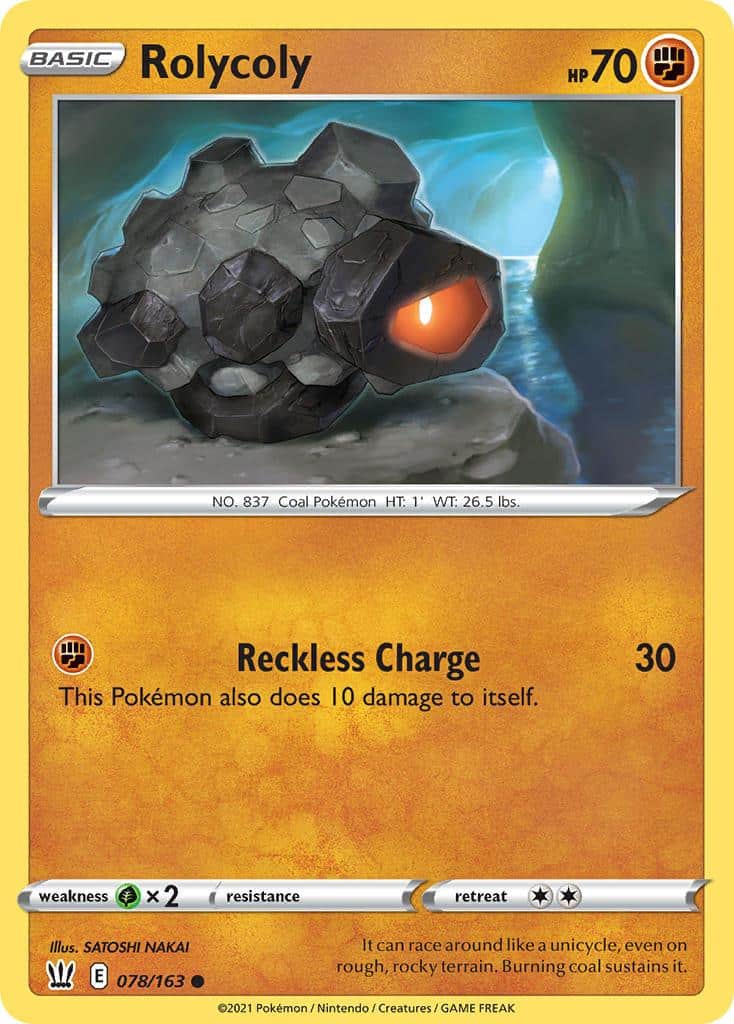 2021 Pokemon Trading Card Game Battle Styles Price List 78 Rolycoly