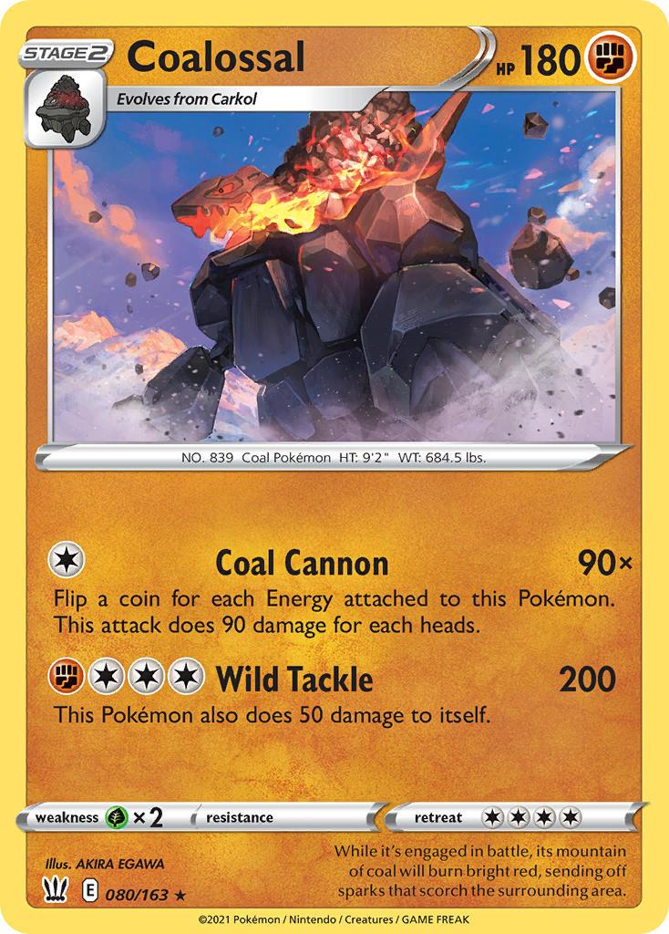 2021 Pokemon Trading Card Game Battle Styles Price List 80 Coalossal
