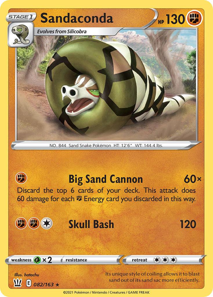 2021 Pokemon Trading Card Game Battle Styles Price List 82 Sandaconda