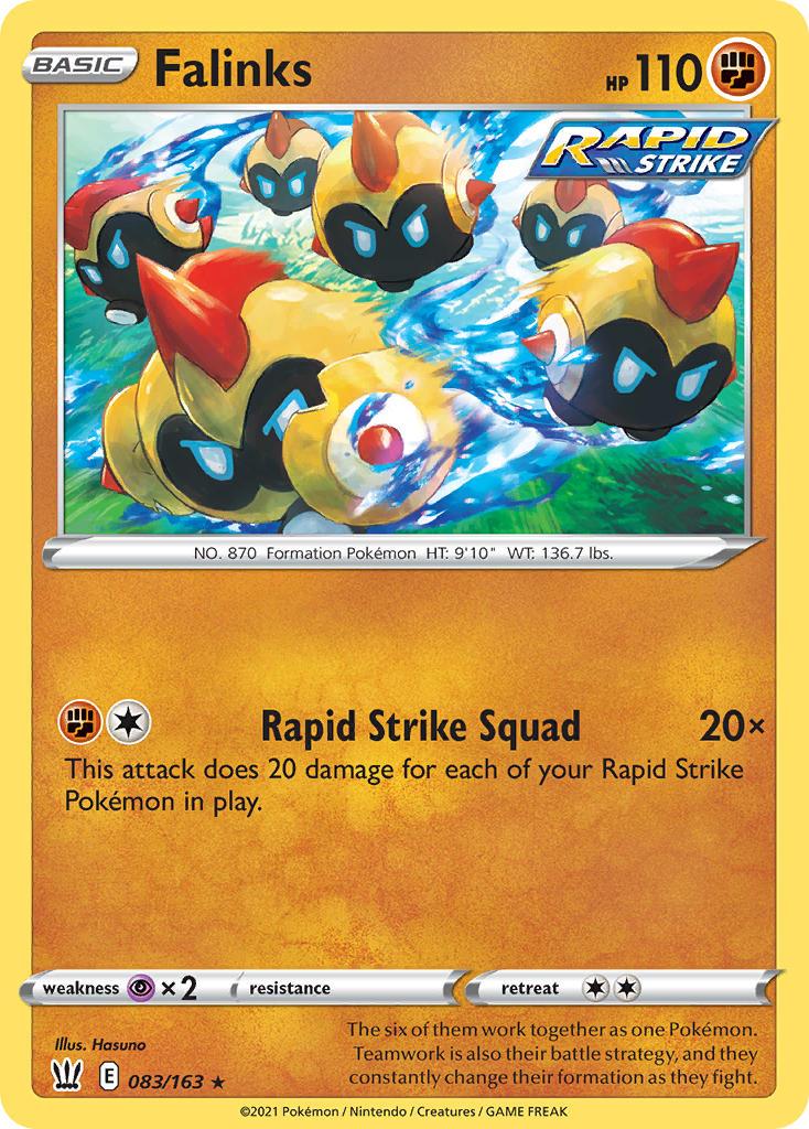 2021 Pokemon Trading Card Game Battle Styles Price List 83 Falinks