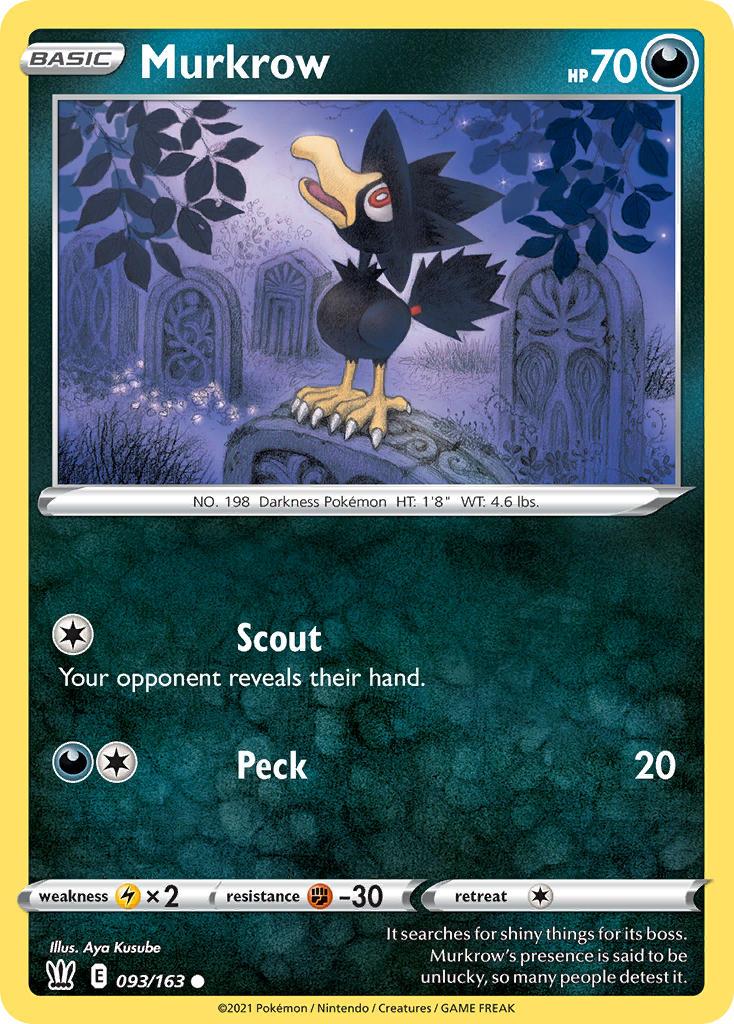 2021 Pokemon Trading Card Game Battle Styles Price List 93 Murkrow