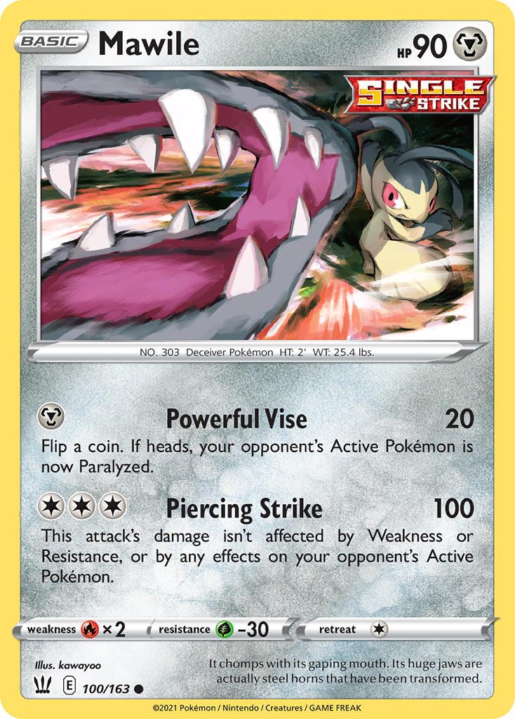 2021 Pokemon Trading Card Game Battle Styles Set List 100 Mawile