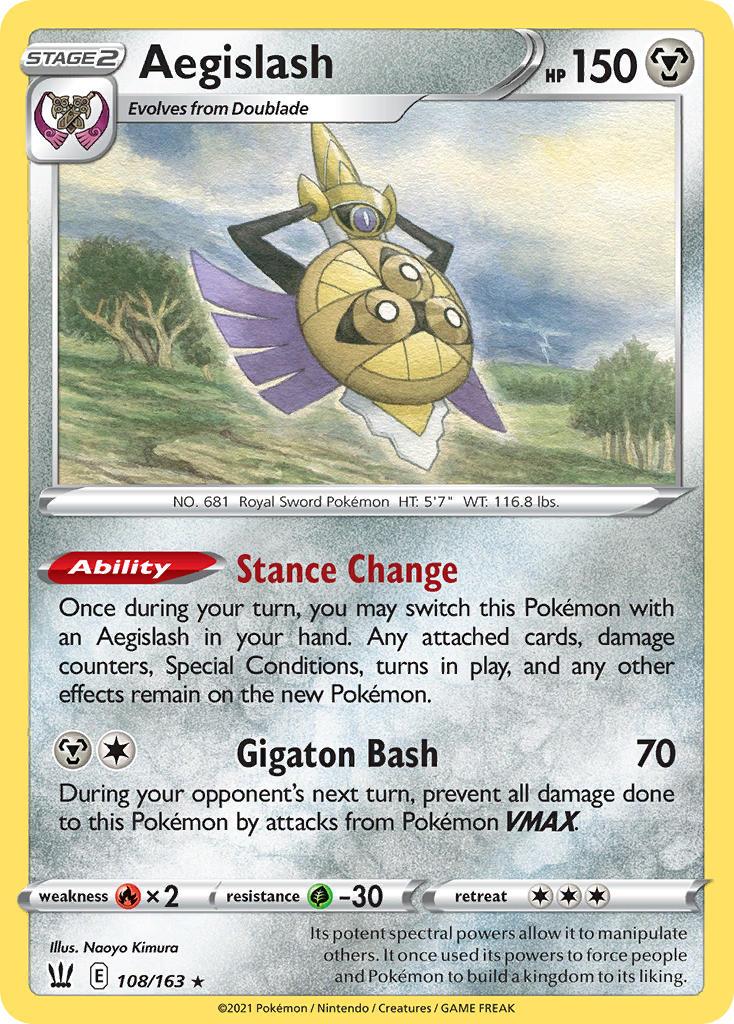 2021 Pokemon Trading Card Game Battle Styles Set List 108 Aegislash