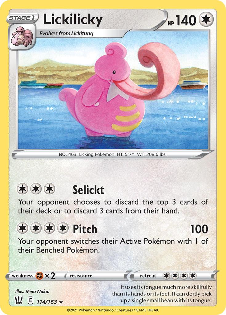 2021 Pokemon Trading Card Game Battle Styles Set List 114 Lickilicky