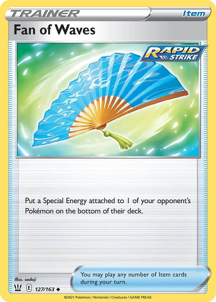 2021 Pokemon Trading Card Game Battle Styles Set List 127 Fan Of Waves