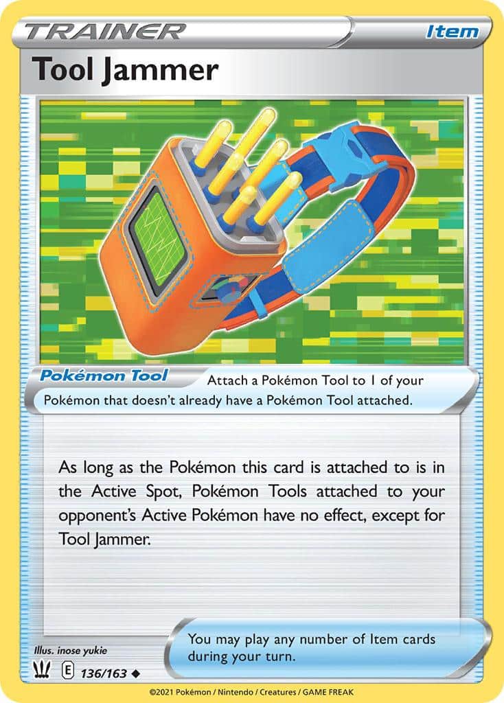 2021 Pokemon Trading Card Game Battle Styles Set List 136 Tool Jammer