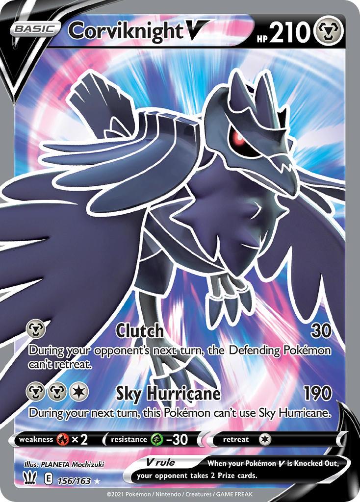 2021 Pokemon Trading Card Game Battle Styles Set List 156 Corviknight V