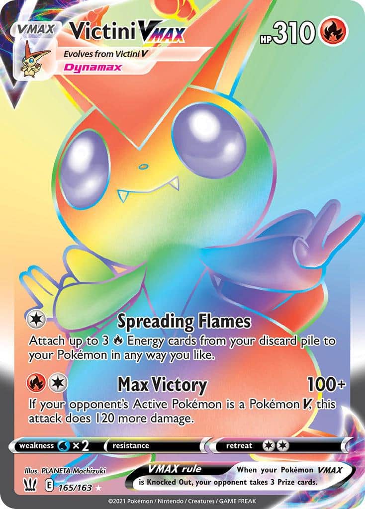 2021 Pokemon Trading Card Game Battle Styles Set List 165 Victini VMAX