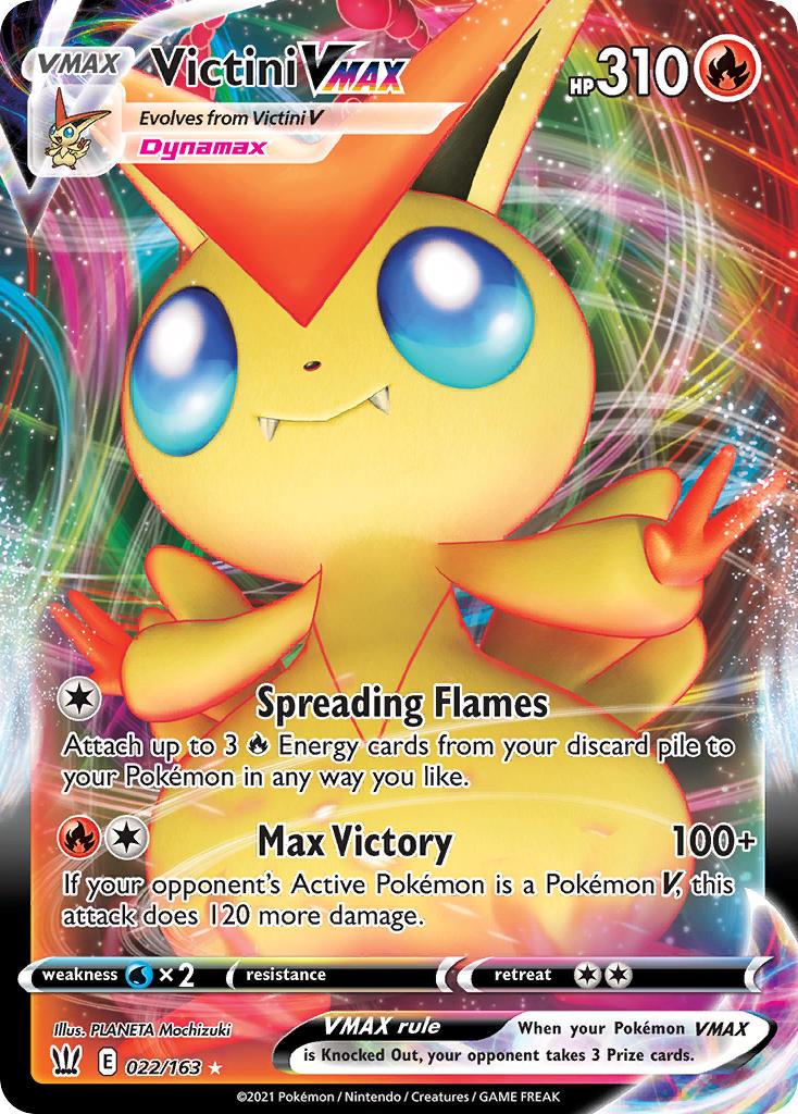 2021 Pokemon Trading Card Game Battle Styles Set List 22 Victini VMAX