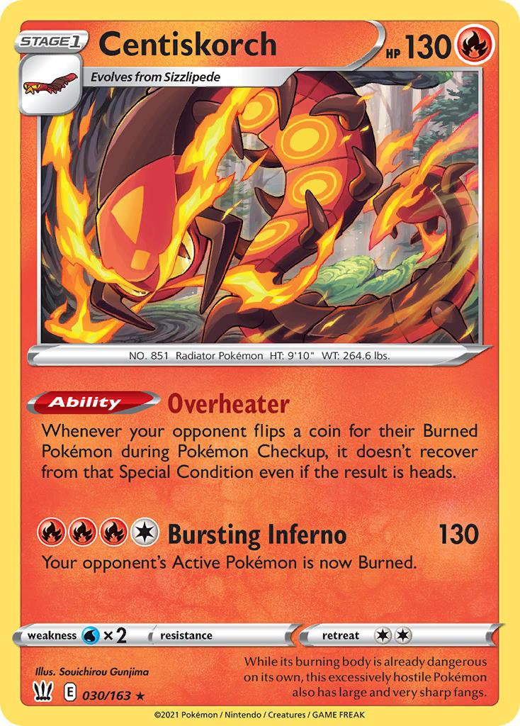 2021 Pokemon Trading Card Game Battle Styles Set List 30 Centiskorch