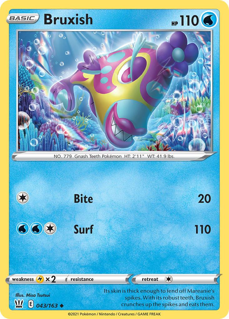 2021 Pokemon Trading Card Game Battle Styles Set List 43 Bruxish