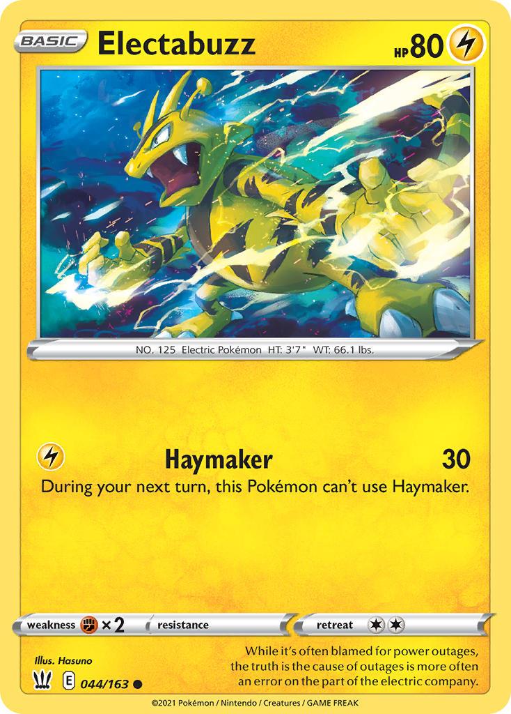 2021 Pokemon Trading Card Game Battle Styles Set List 44 Electabuzz