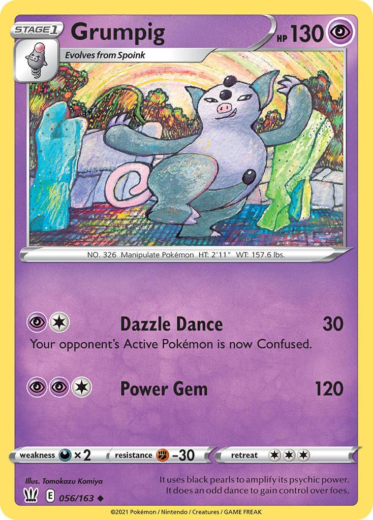 2021 Pokemon Trading Card Game Battle Styles Set List 56 Grumpig